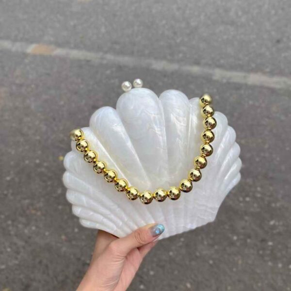 Flower shape with chain evening bag - Image 6