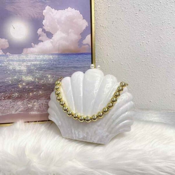 Flower shape with chain evening bag - Image 2