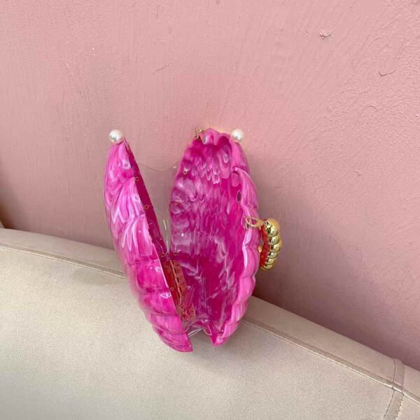 Flower shape with chain evening bag - Image 4